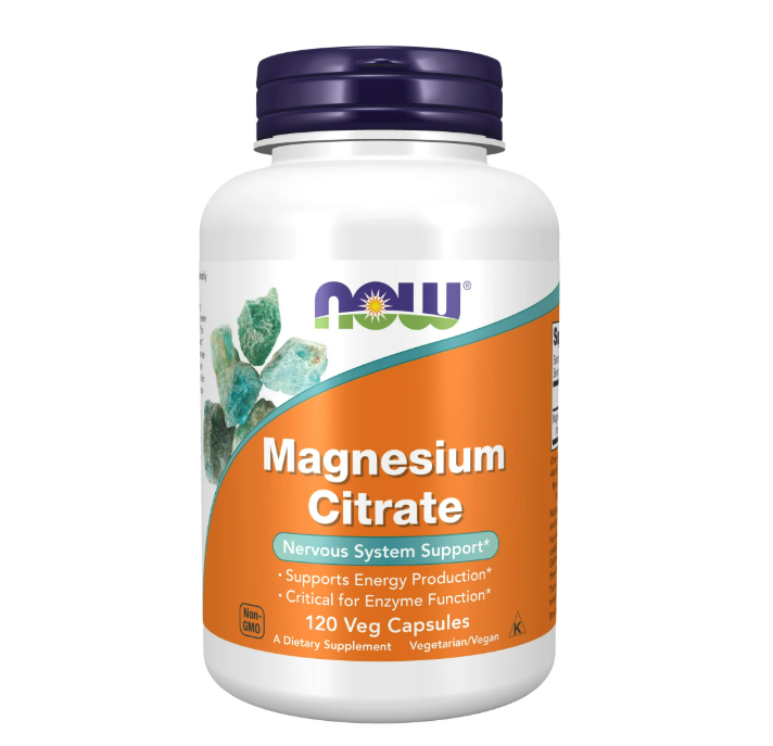 NOW Citrato de Magnesio 400 mg 120 Cápsulas