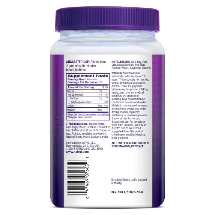 Natrol Melatonina 10 mg Gomitas