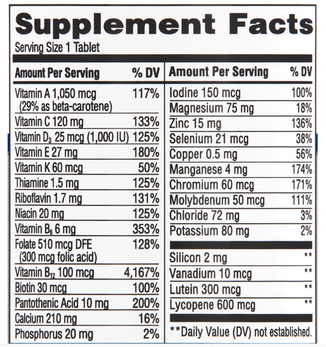 Equate Multivitamin Men 50+
