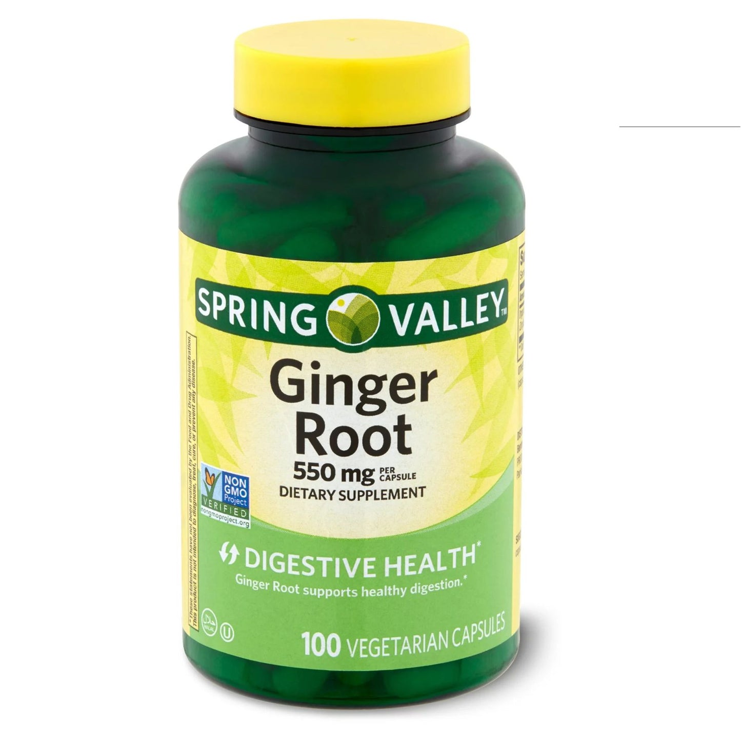 Spring Valley Ginger Root 550 mg 100 Cápsulas