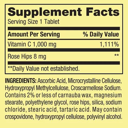 Spring Valley Vitamina C 1.000 mg 250 Tabletas