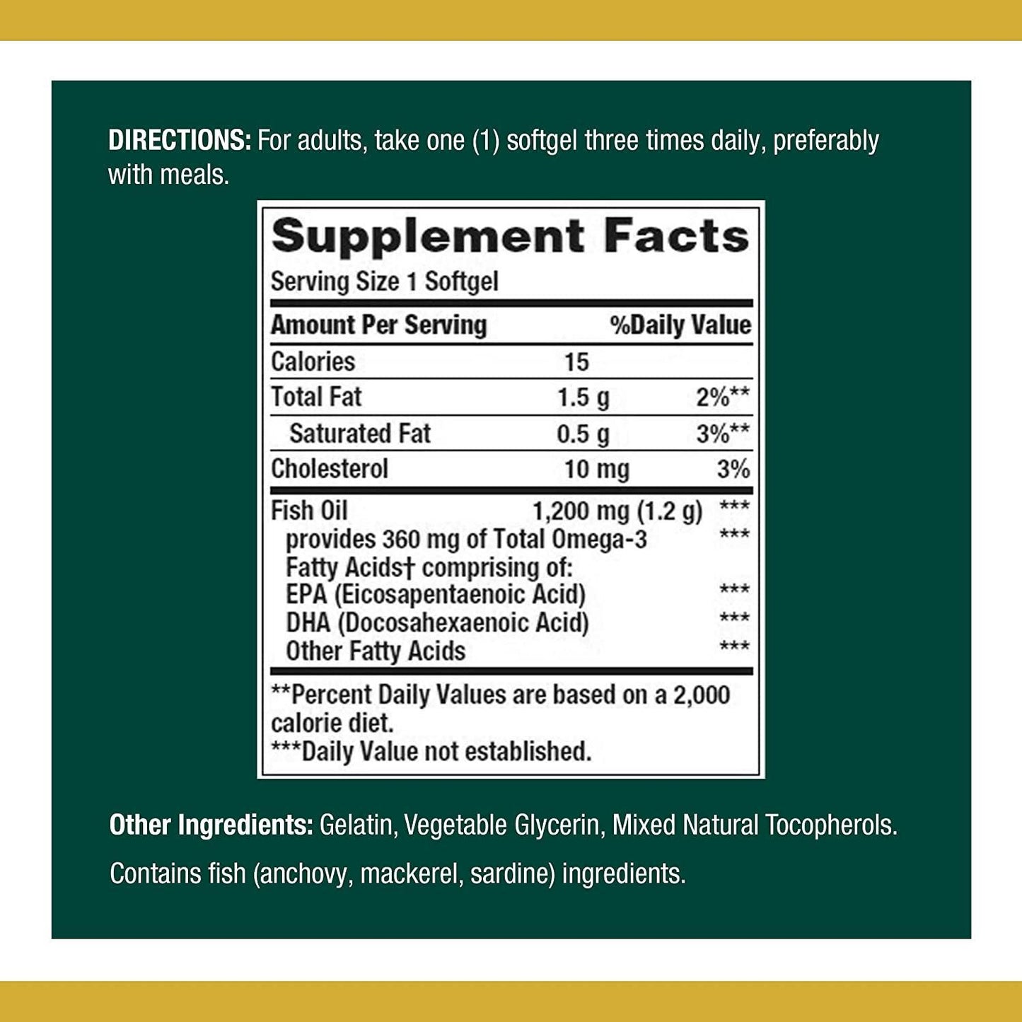 Nature´s Bounty Fish Oil 1.200 mg