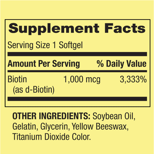 Spring Valley Biotina 1.000 mcg 150 Cápsulas